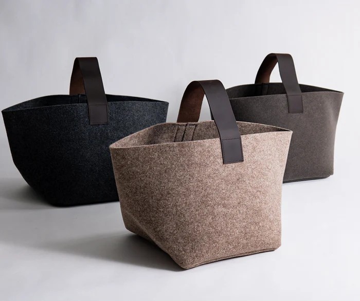 3 Stoffkörbe in schwarz, beige, braun